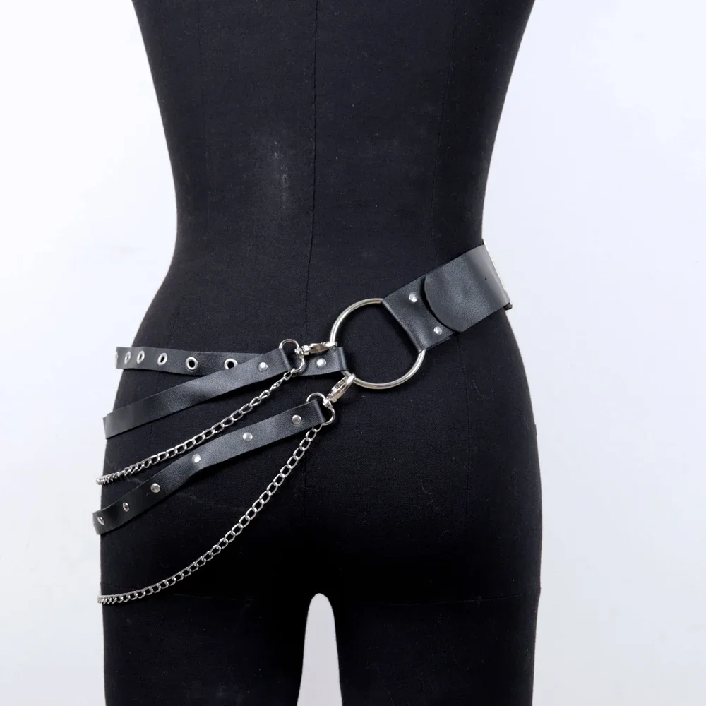 Женская сексуальная портупея для тела из искусственной кожи ремень в стиле