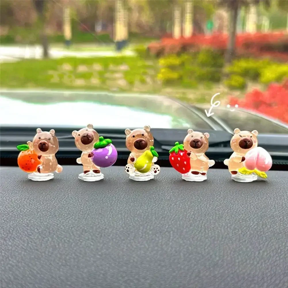 Миниатюрные Мультяшные украшения капибара 5 шт. для кукол на приборную панель