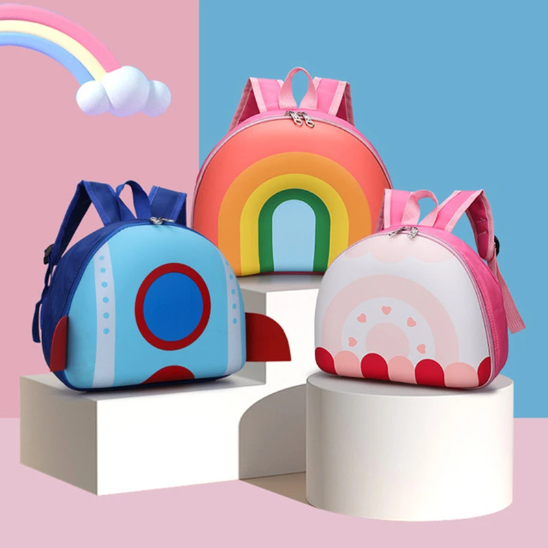 Primary Cartoon School Anime Bag 3D Cake Rainbow Doughnut Bag Girl Boy Travel Bag In Kindergarten Cute Kids Backpack Mochila
