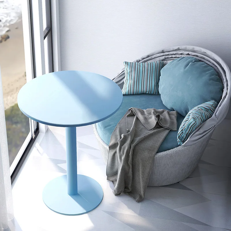 Кофейный столик Wuli 60 см Круглый Маленький журнальный простой современный