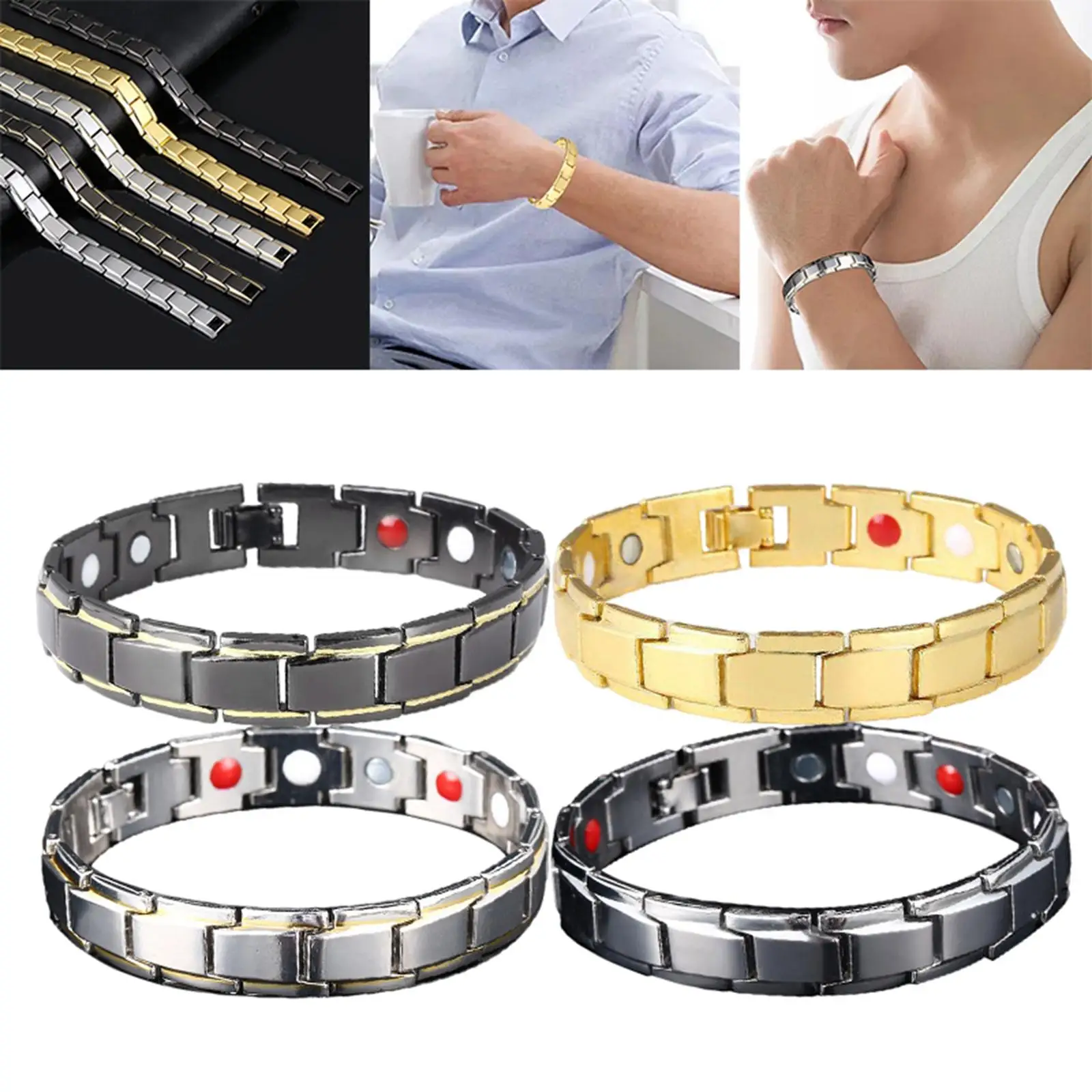 

Slimming Magnetic Therapy Bracelet Adjustable for Relief Arthritis Pain Men Women Lymphatic Drainage Bracelet Health Care