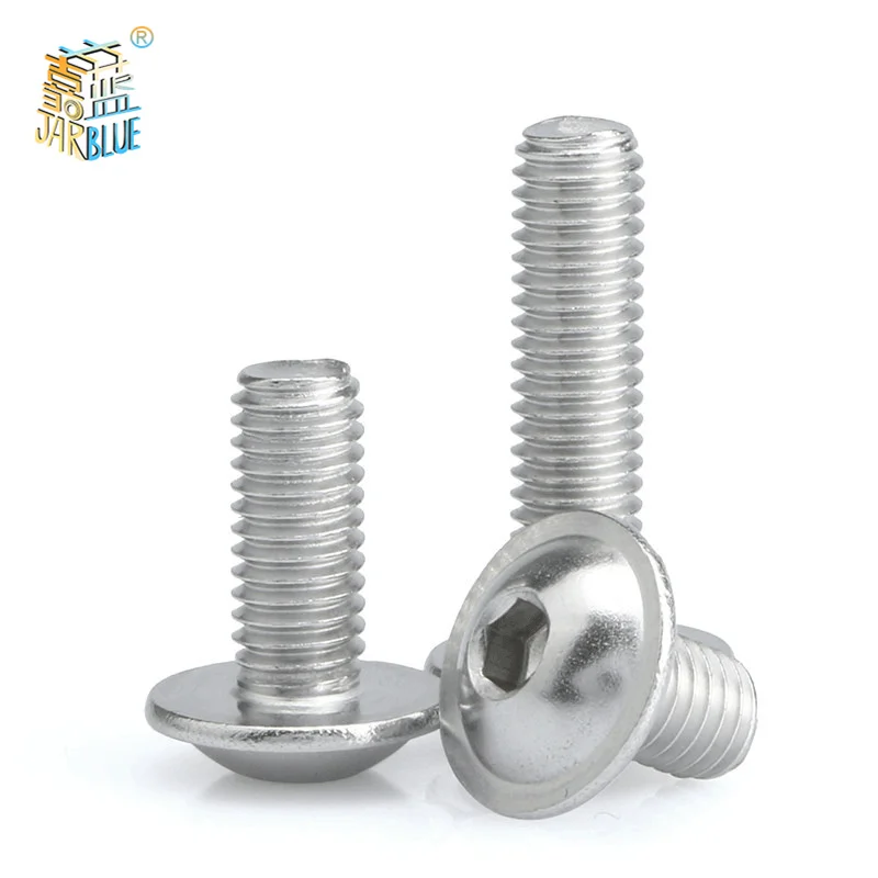 

50pcs/lot A2-70 Stainless Steel Hexagon Socket Button Head Screws With Collar Bolt M2 M2.5 M3 M4 M5 M6