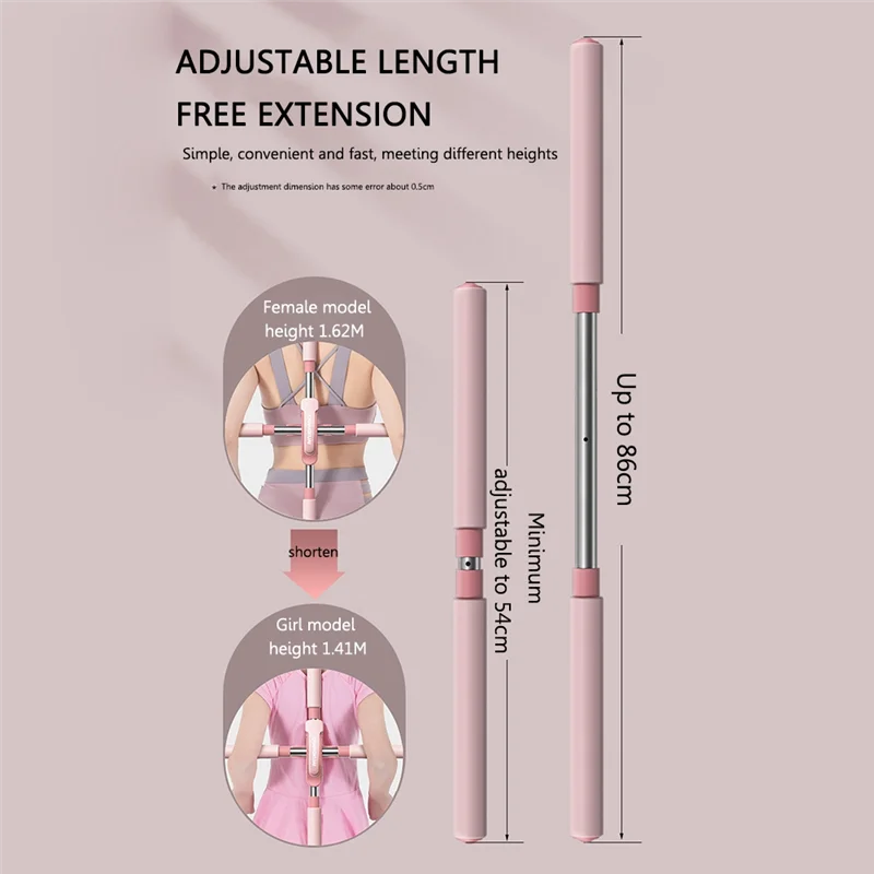 

Yoga Hunchback Corrector Adjustable Body Stick Cross Open Back Standing Training Stick Gym Home Sports Equipment B