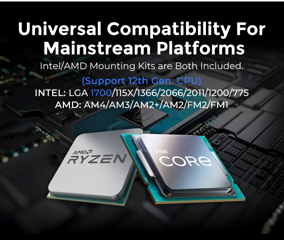Фото Водяной кулер ALSEYE M360 Plus, кулер для ПК 360 мм, кулер для процессора PWM Argb для Intel LGA 1700 1200 115X 2011 am4 с разъемом AMD №4