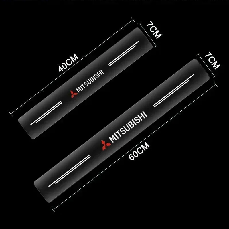 Протектор порога автомобиля прозрачный декоративный значок наклейка для Mitsubishi