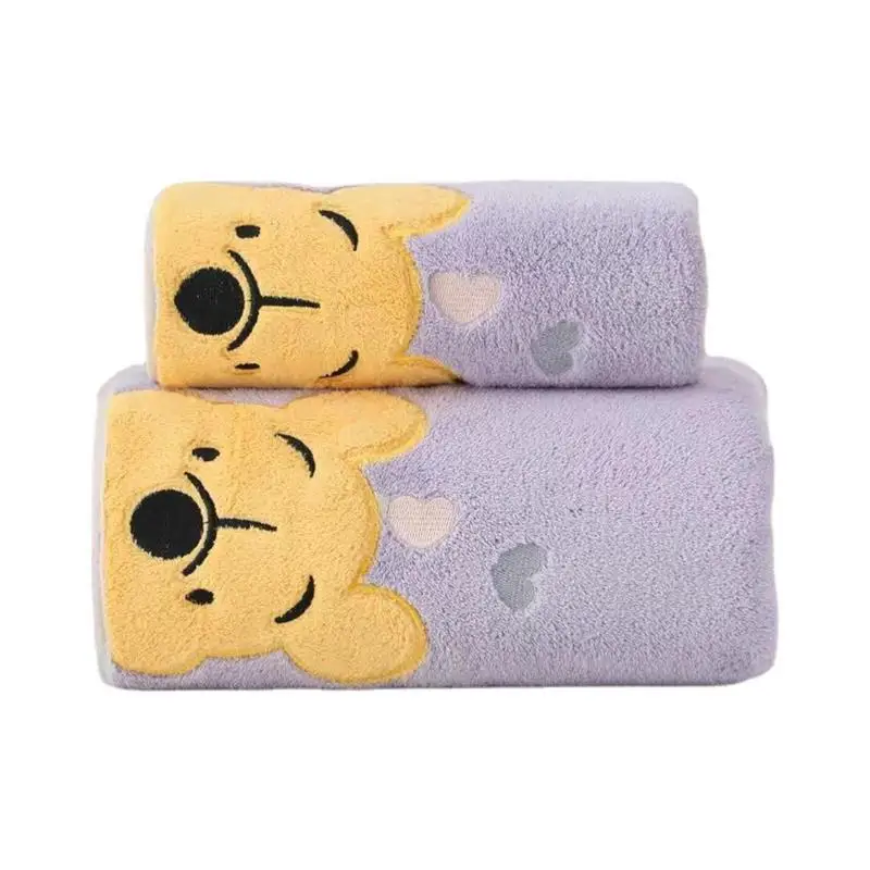 

Bath Towel Set Cartoon Coral Fleece Washcloths Sets Soft Quick Drying Bathroom Towels Coral Fleece Shower Towels Set 1 Hand