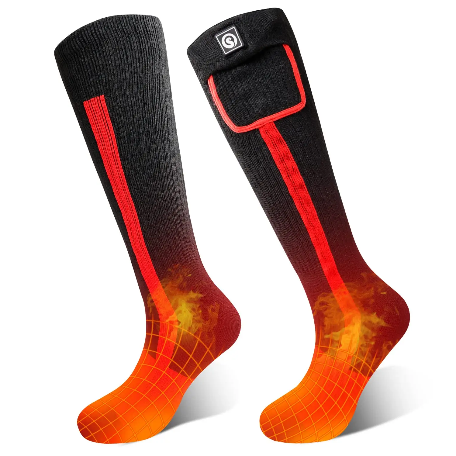 Winter warm men and women outdoor hiking rechargeable heating ski socks Raynaud's disease