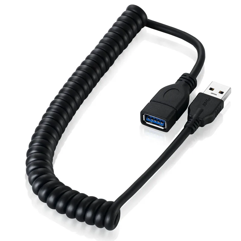 

usb3.0 spring extension cable //USB revolution mother computer mouse keyboard connected to the U disk lengthening data cable