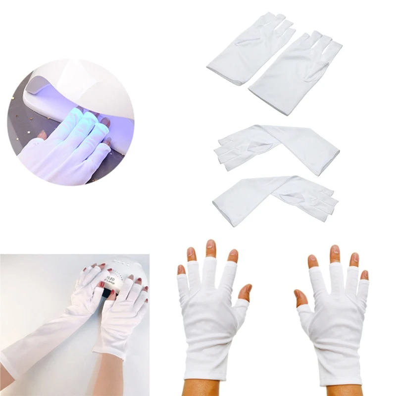 

Перчатки E8FA с защитой от УФ-излучения для гелевых ногтей, профессиональные защитные варежки для маникюра, УФ-защита для ухода за кожей, перч...