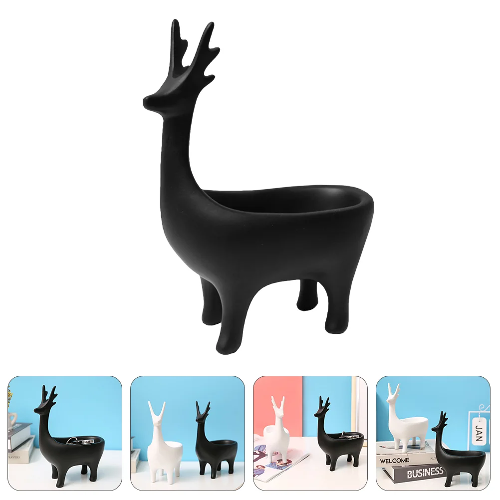 

1Pc Deer Storage Container Fine Safe Nice Chic Deer Ornament Resin Craft Ornament