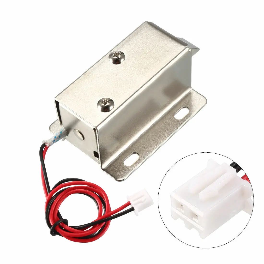 

1pc Electronic Latch Lock Catch Door DC12V 0.35A Electro-Magnet Release Solenoid Slant Slug Small Electronic Lock