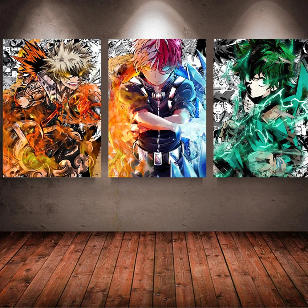 

Simle Anime Poster My Hero Academia Poster Decoration Art Home Decor Bedroom Kids Living Sofa Wall Decoration Canvas Poster