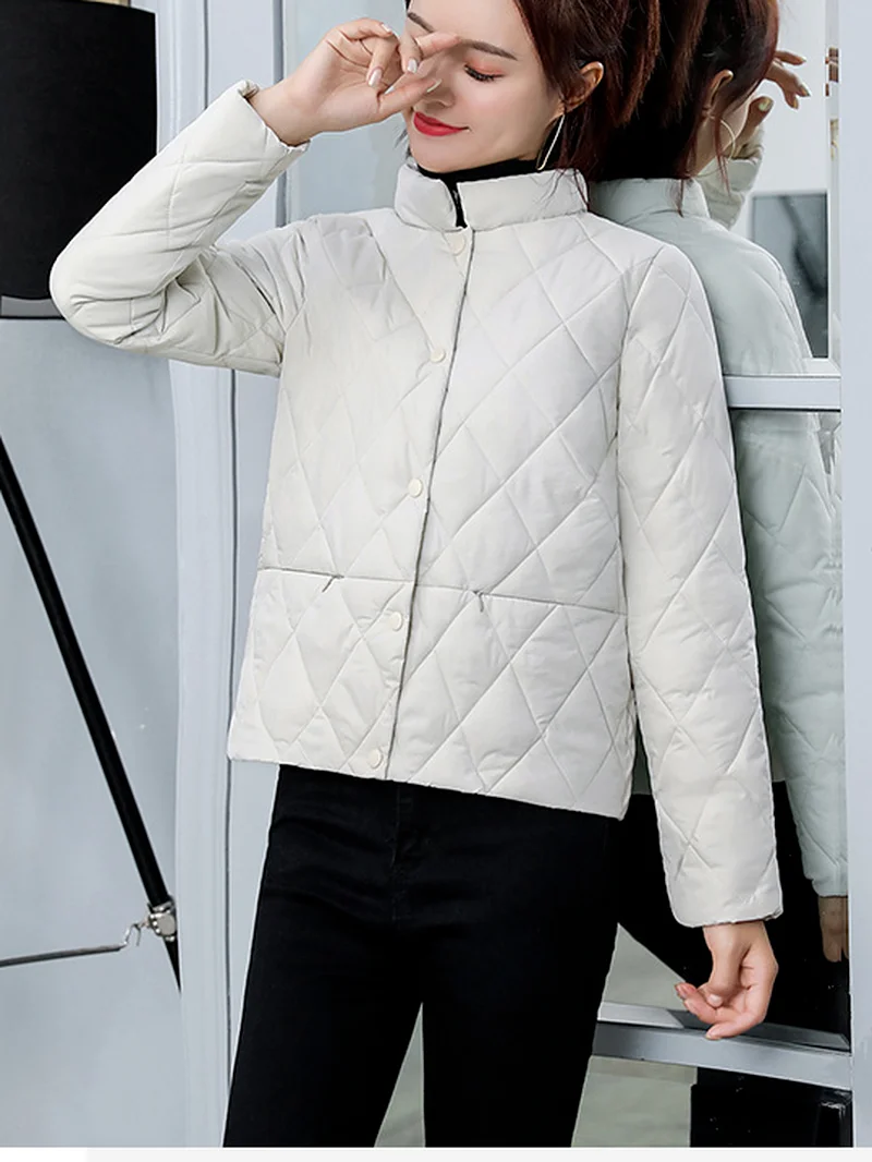 Women Parkas Jackets Winter Lady Casual Short Coats M~3XL Basic Woman Jackets Long Sleeve Female Chaquetas Womens Coat Outwear