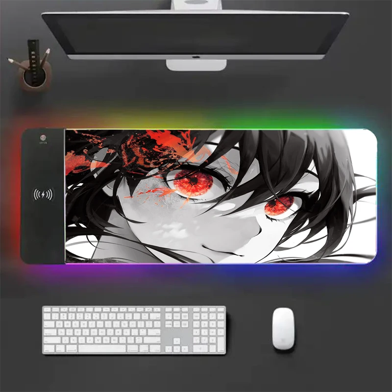 

Only beautiful eyes RYRA mouse pad game RGB mouse pad game desk pad rubber non-slip large computer pad pause keyboard pad