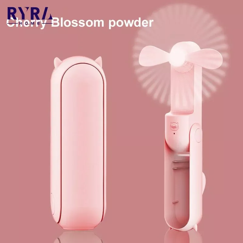 

Mini Durable Small Fan Rechargeable Folding Fan Handheld Strong Wind Fan Cute Lightweight Summer Travel Cooling Gadget