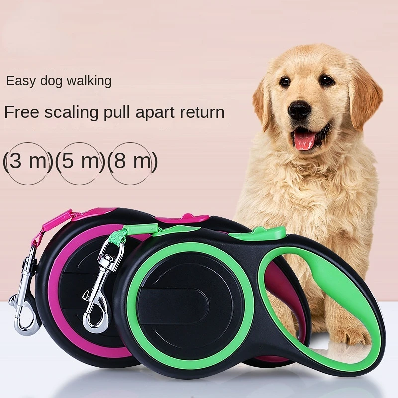 5M/8M New Retractable Dogs Traction rope Automatic Nylon Durable Dog Lead Pet travel Outdoor Running Leads For Small Medium Dogs