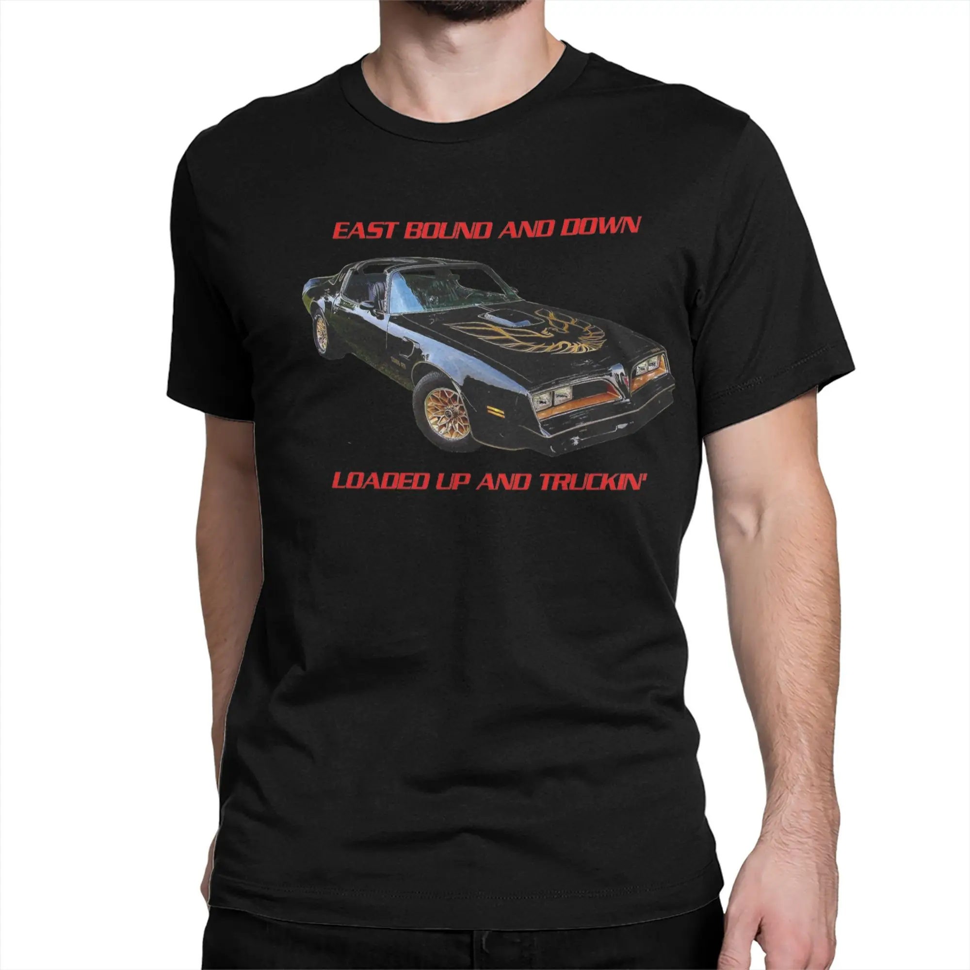Фото Smokey and the Bandit Trans Am Homage Jerry Reed Burt Reynolds T-Shirt for Men Cotton Tees SortSleeve T Shirt Gift Idea Tops №2
