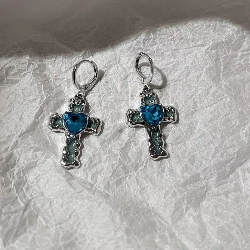 Серьги-подвески в стиле хип-хоп женские винтажные украшения панк готика с