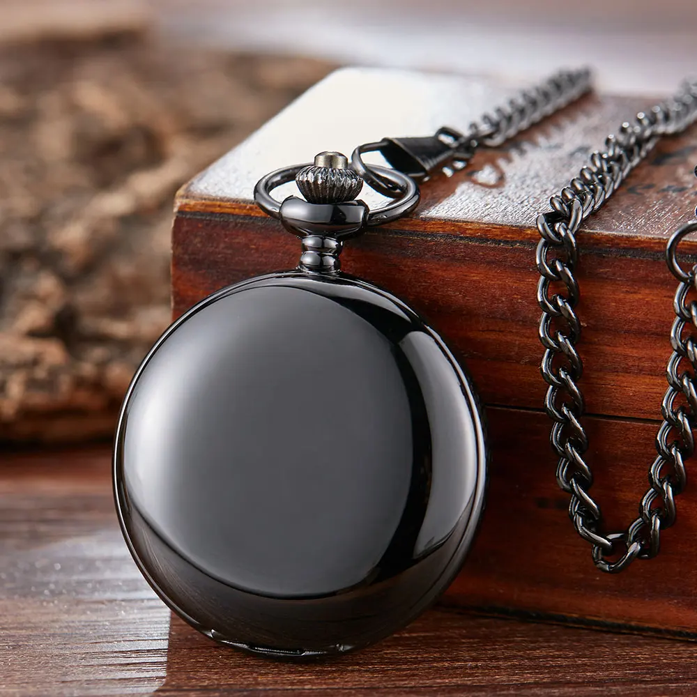 2 Sides Open Navidad Christmas Gift Smooth Mechanical Pocket Watch Men Women FOB Hand Wind Double Hunter Roman Numerals