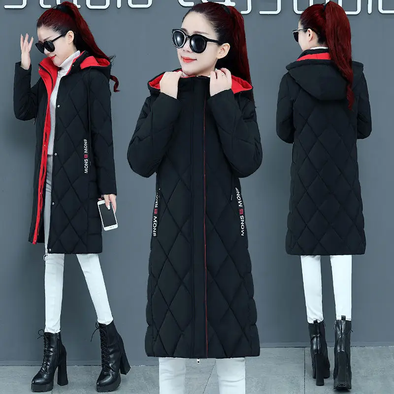Women's Winter Coat Long Hooded Padded Jacket Warmth Parka Jacket Slim Fit Free Shipping Cheap Wholesale Plus Size Fashion New