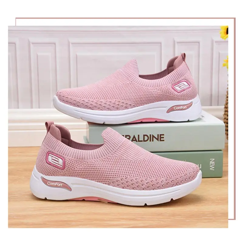 

Женские кроссовки без шнуровки, спортивная обувь, повседневные, черные, для бега, дома