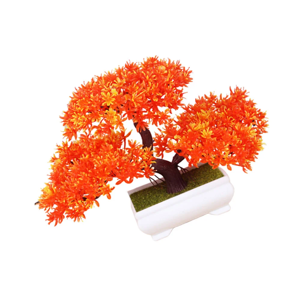 

Pine Fake Treepotted Greeting Bonsai Mini Artificialdecorpot Zen Greenery Decoration Faux Simulationhouse Desk Small Ornament