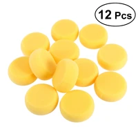 12pcs round synthetic watercolor artist sponges for painting crafts pottery yellow