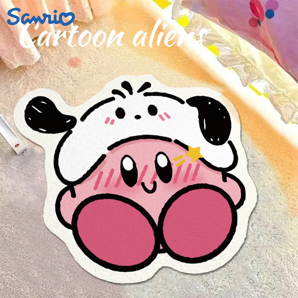 

Милый мультяшный коврик в стиле INS Sanrio понравичо кирбис для спальни, прикроватное одеяло, Пашмина, коврик для крыльца, мягкий удобный милый подарок для девушек
