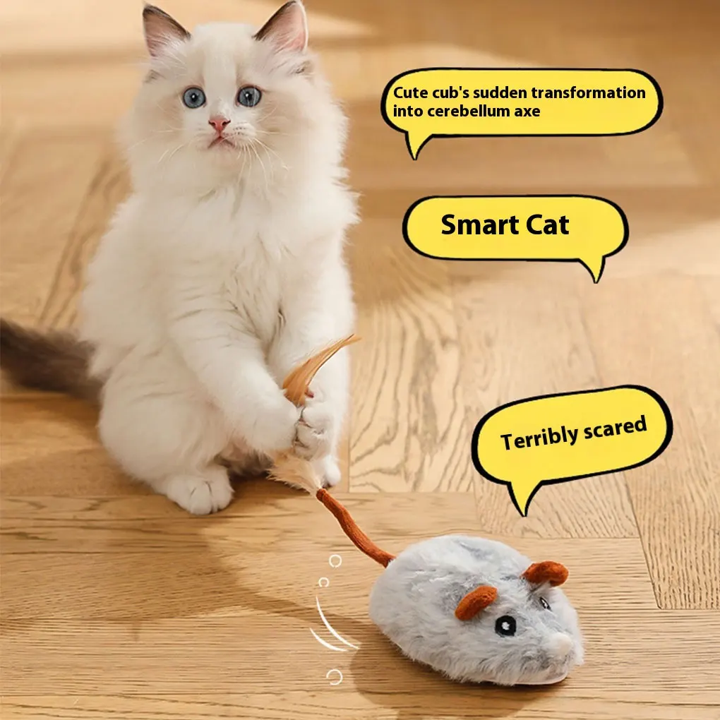 Умная электрическая игрушка-мышь USB перезаряжаемая SelfHelp игрушки для кошек