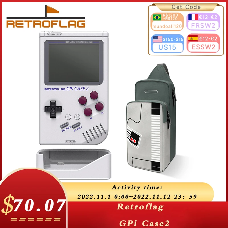 

Чехол Retroflag GPi 2 Deluxe Edition с дорожной нагрудной сумкой, чехол GPi 2 с 3-дюймовым ЖК-экраном для компьютера Raspberry Pi