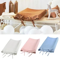 newborn diaper changing table cotton pad cover solid color cotton adjustable baby massage table pad cover