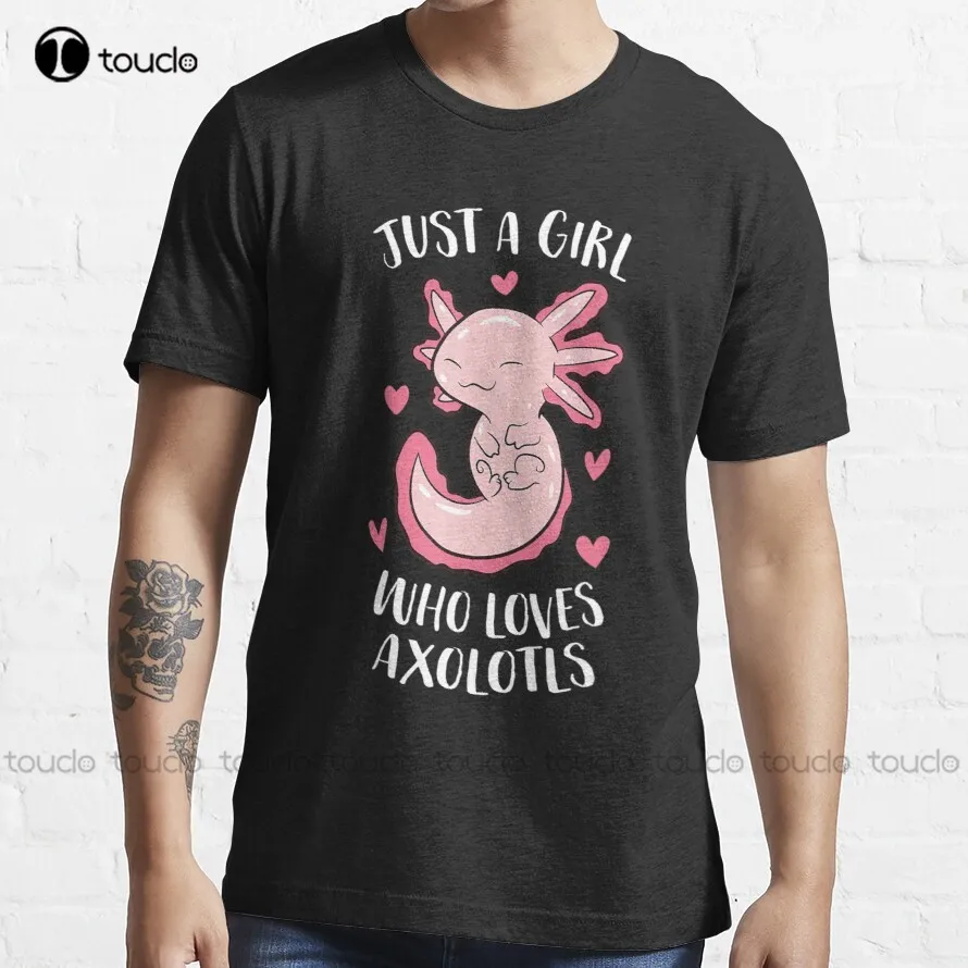 

Футболка с надписью «Just A Girl Who Loves Axolotls»