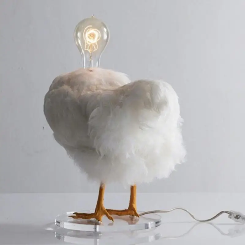 

Taxidermy Chicken Lamp Decorative Night Lights Room Simulated Animal Chicken Eggs Lamp Party Carnival Home Decoration Figurines