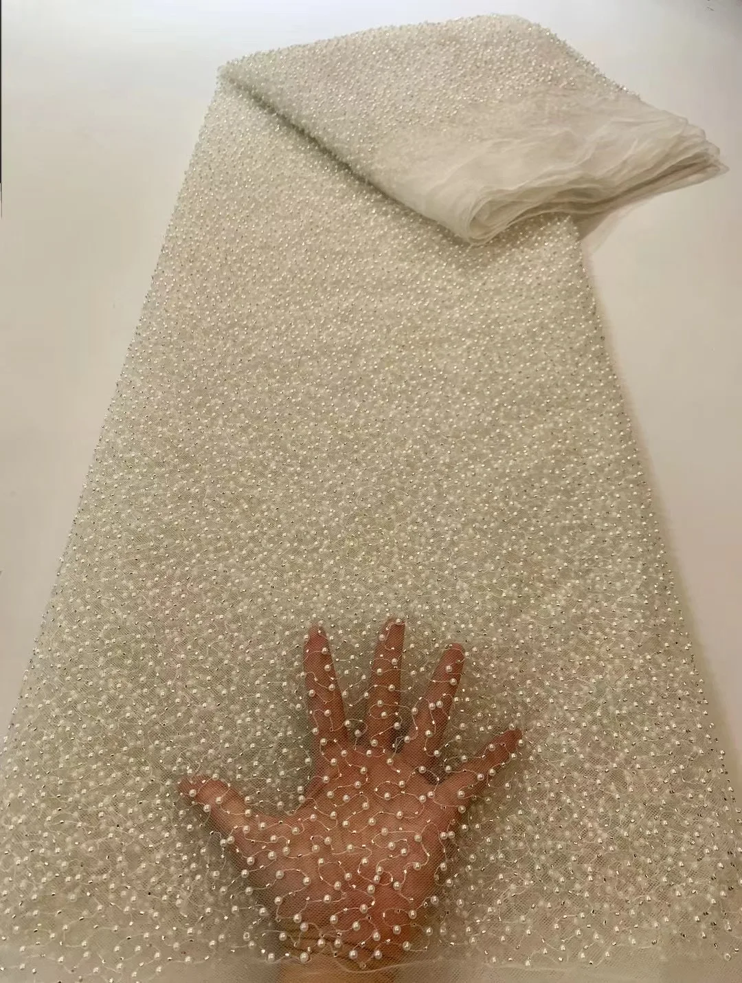 Новые бусины и блестки 2024 тканевое платье для женской вышивки Сетчатое кружево