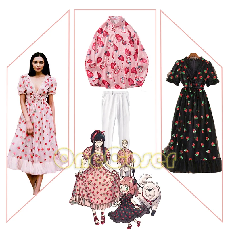 

Одежда для косплея аниме, косплей-костюм персонажа из аниме, костюм шпиона из сериала «клубника», униформа для Гавайских девушек и женщин