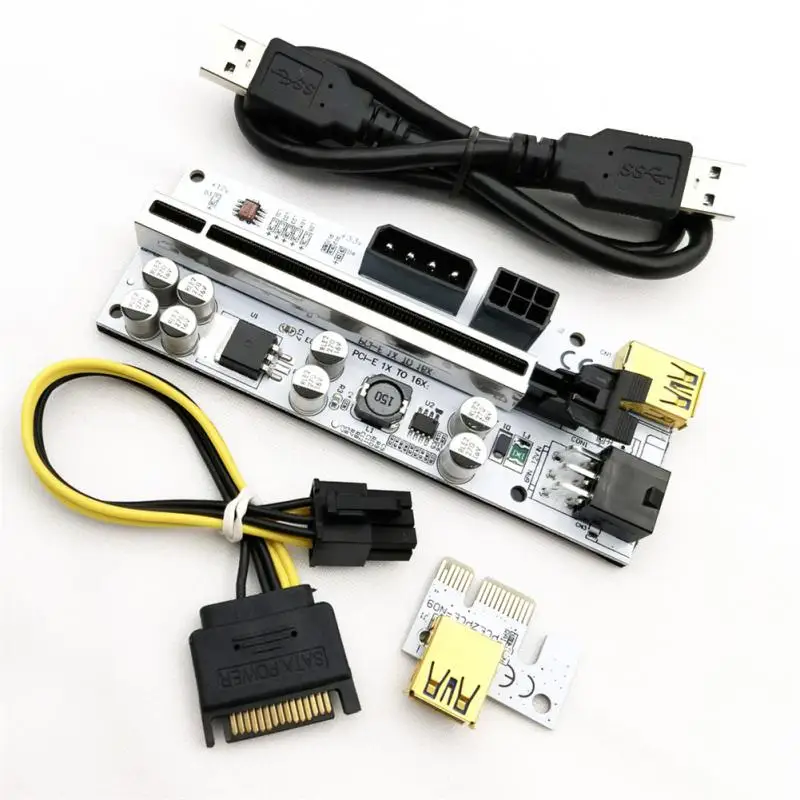 

60cm Extension Cable Pcie Ver010-x Three Interface Graphics Card Linux / Xp / Win7 8 10 6pin Expansion Card Pci-e X1 To Pcie X16