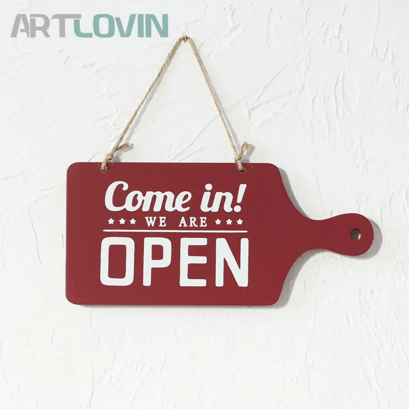 

Creative Wooden Welcome Sign In Home Decor Wood Signs & Plaques for Shops Cafes Door Haning Chopping Board Cutting Plate Design