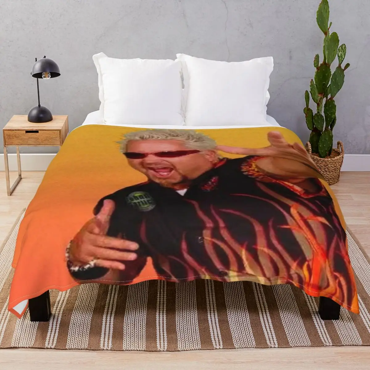 Guy Fieri Blanket Fleece Print Soft Throw Blankets for Bed Sofa Travel Office