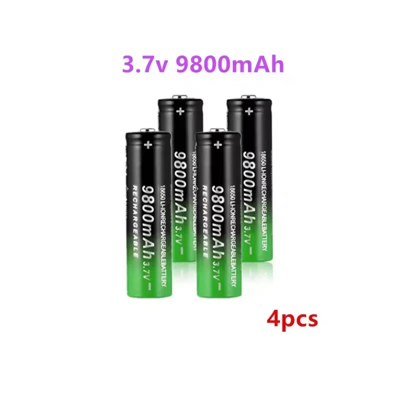 Литий-ионная аккумуляторная батарея 3 7 в 9800 мАч для светодиодного фонарика