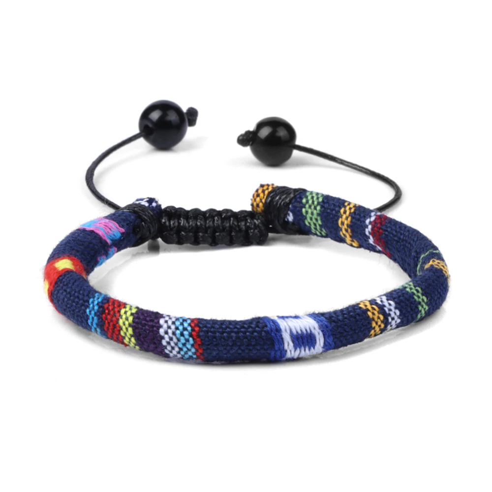 

Bohemia Handmade Braided Bracelets For Women Men Adjustable Cotton Woven Rope Bracelet Friendship Anklet Summer Beach Jewelry