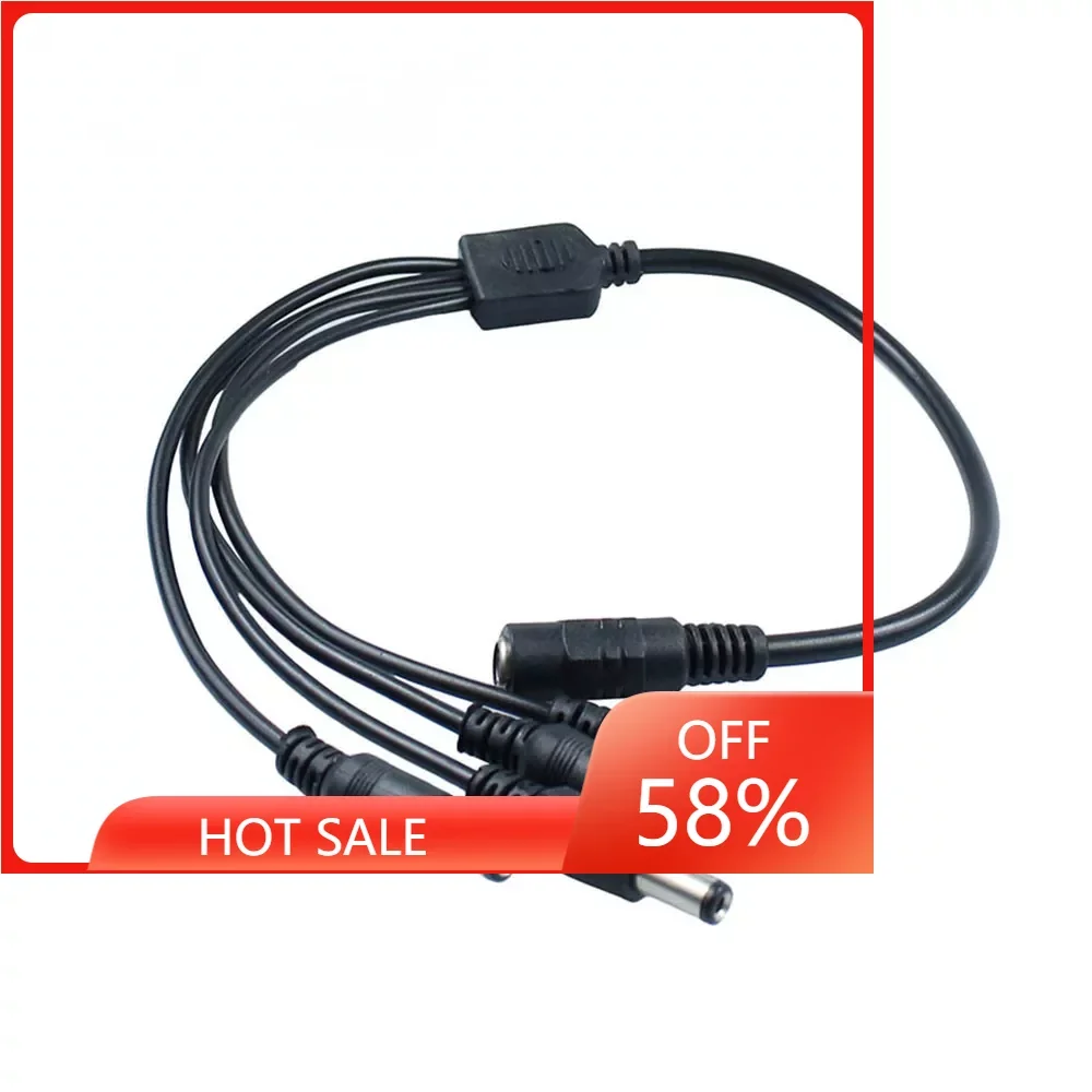 

12V 1 Female 2 3 4 8 Male Way Y Splitter Cable 5.5*2.1mm Female Male Extend Power Cord For CCTV Camera Home Appliance LED