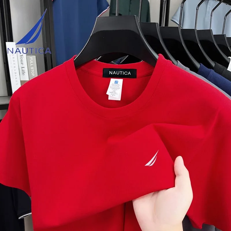 2026Brand NAUTICA, новая летняя футболка с короткими рукавами, мужская модная повседневная свободная футболка с круглым вырезом и короткими рукавами (art.: 3920dc782480e) - 3920dc782480e