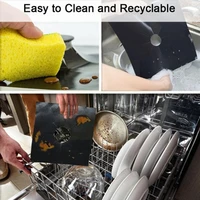 4 pieces sets of reusable gas stove protective film cleaning accessories kitchen pad stove liner gas w8l0