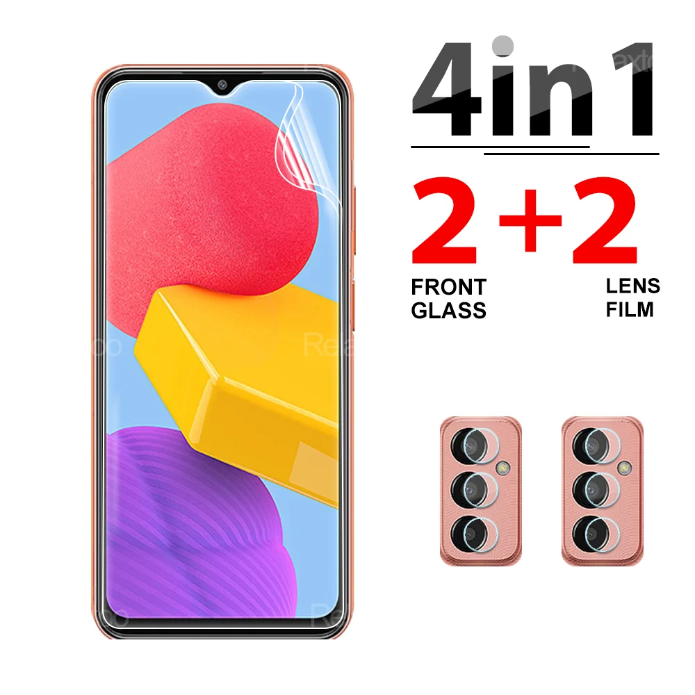 

Гидрогелевая пленка 4 в 1 для Samsung Galaxy M13 6,6 дюйма, защита для объектива камеры, Защита экрана для Galaxy M23 M32 M33 M52 M53, Защитная мягкая пленка