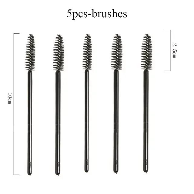 

New Disposable 5/50Pcs Crystal Eyelash Makeup Brush Diamond Handle Mascara Wands Eyelash Extension Makeup tool