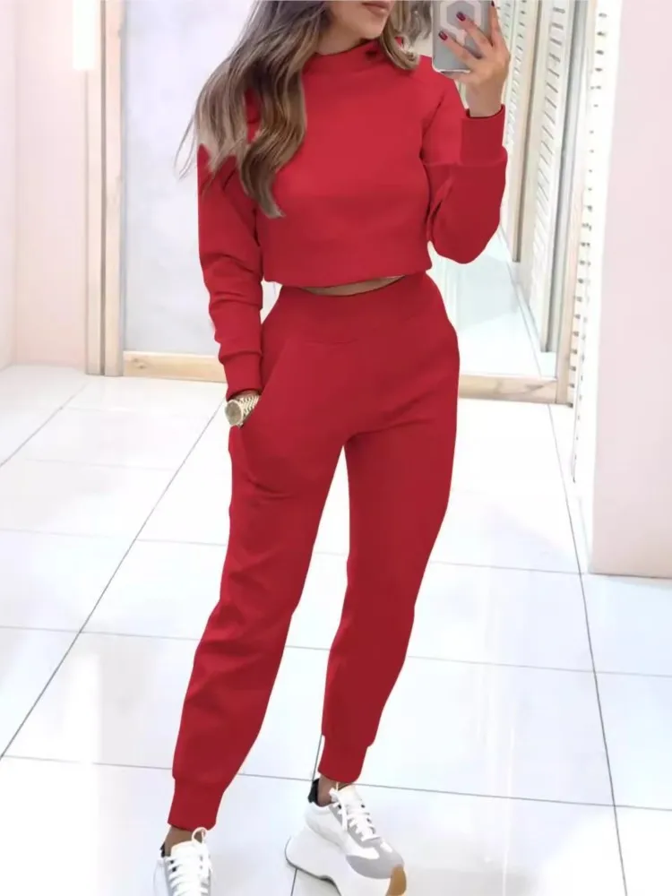 Костюм спортивный женский из 2 предметов Свитшот и брюки-карандаш с длинным