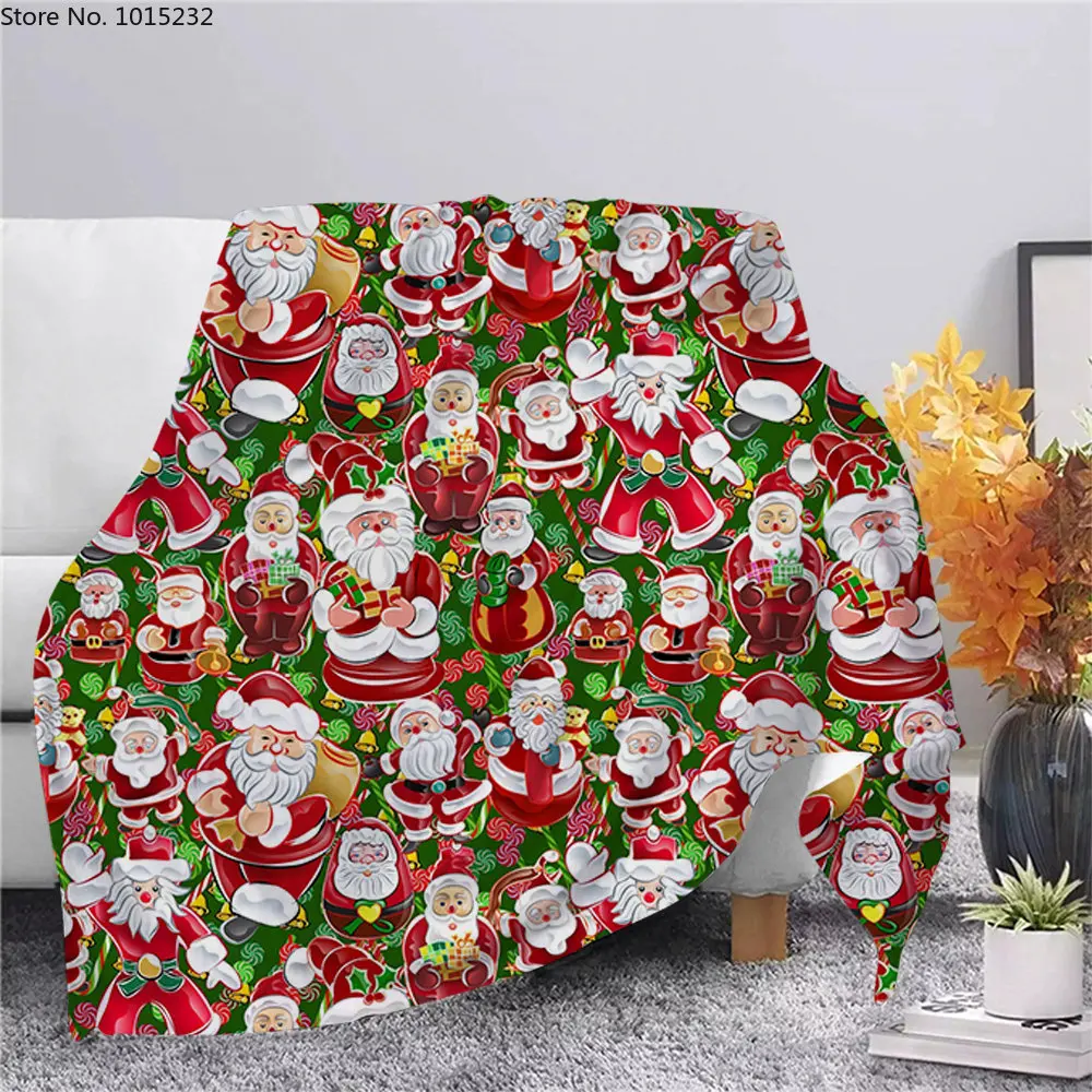 

Рождественское 3D фланелевое одеяло, тонкое фланелевое одеяло, портативное одеяло для дома, путешествий, офиса 01