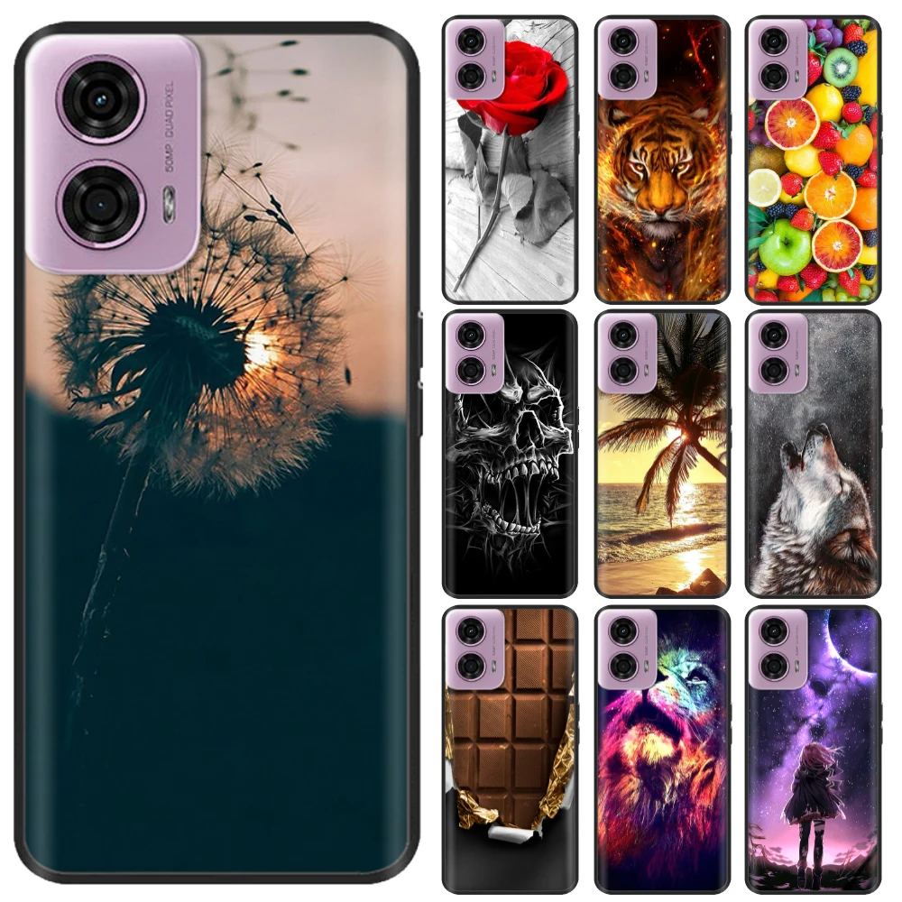 Чехол для Motorola Moto G04 2024 милый силиконовый чехол телефона с рисунком G 04 мягкие