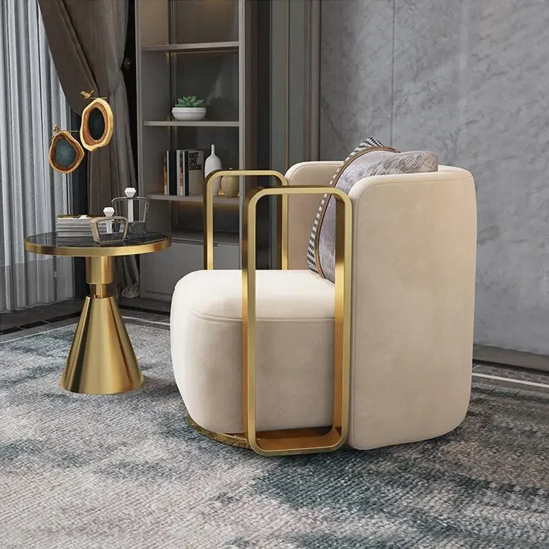 Современное вращающееся кресло для гостиной мебель легкий роскошный золотой
