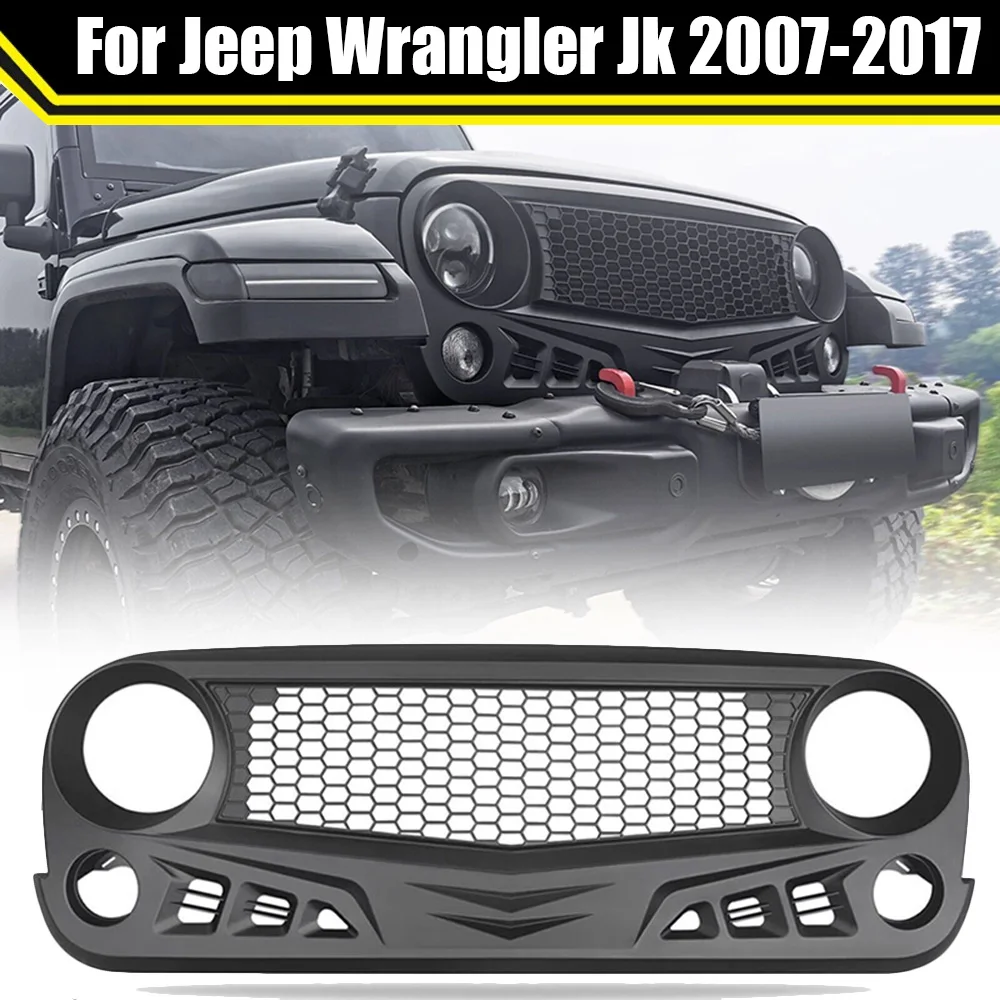 Передний гоночный гриль для Jeep Wrangler JK 2007-2017 решетка капота из АБС-пластика